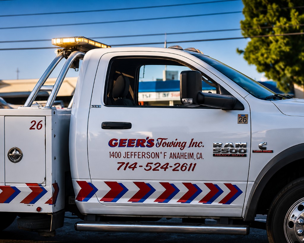 Geer's Towing roadside assistance and tow truck fleet